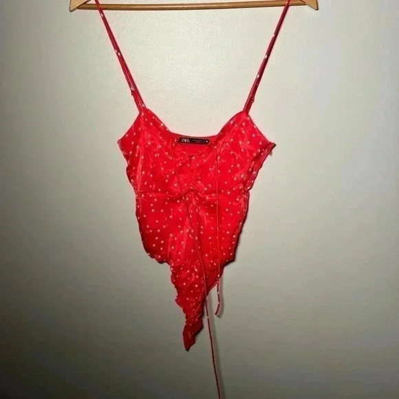 NWOT ZARA SATIN EFFECT STAR  BODYSUIT XS - Picture 5 of 9